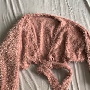 Pink Fluffy Skirt Set